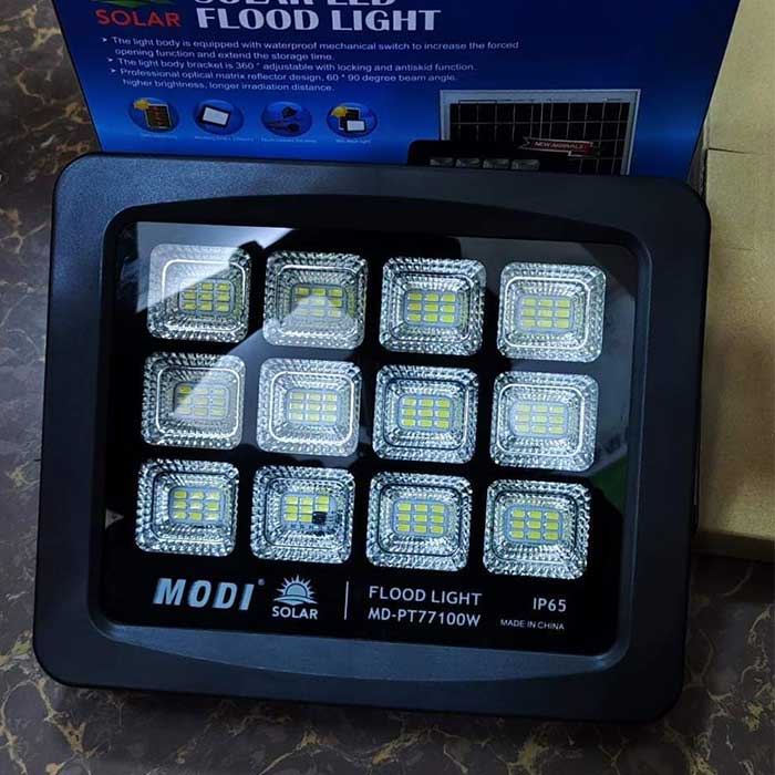 MODI 100W Watts LED Solar Floodlight IP65 Waterproof with remote control - Solar Store East Africa