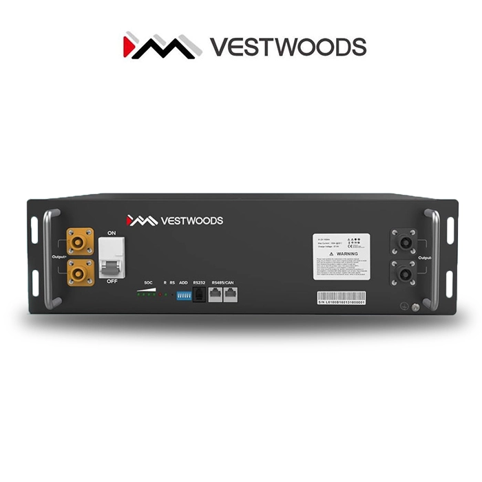 Vestwoods 5.12kWh 48V 100Ah Lithium Battery | Inbuilt BMS